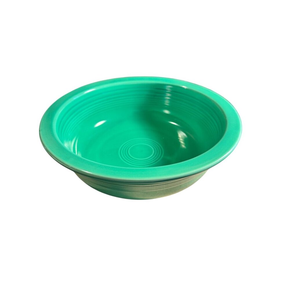 Vintage Fiesta Large Green Ceramic Serving Bowl 9" Diameter Made In USA - Picture 2 of 7